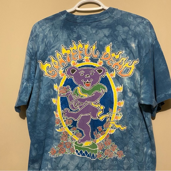 Vintage 1995 Grateful Dead Liquid Blue INSPIRATION Dancing Bear Tee - Picture 4 of 6